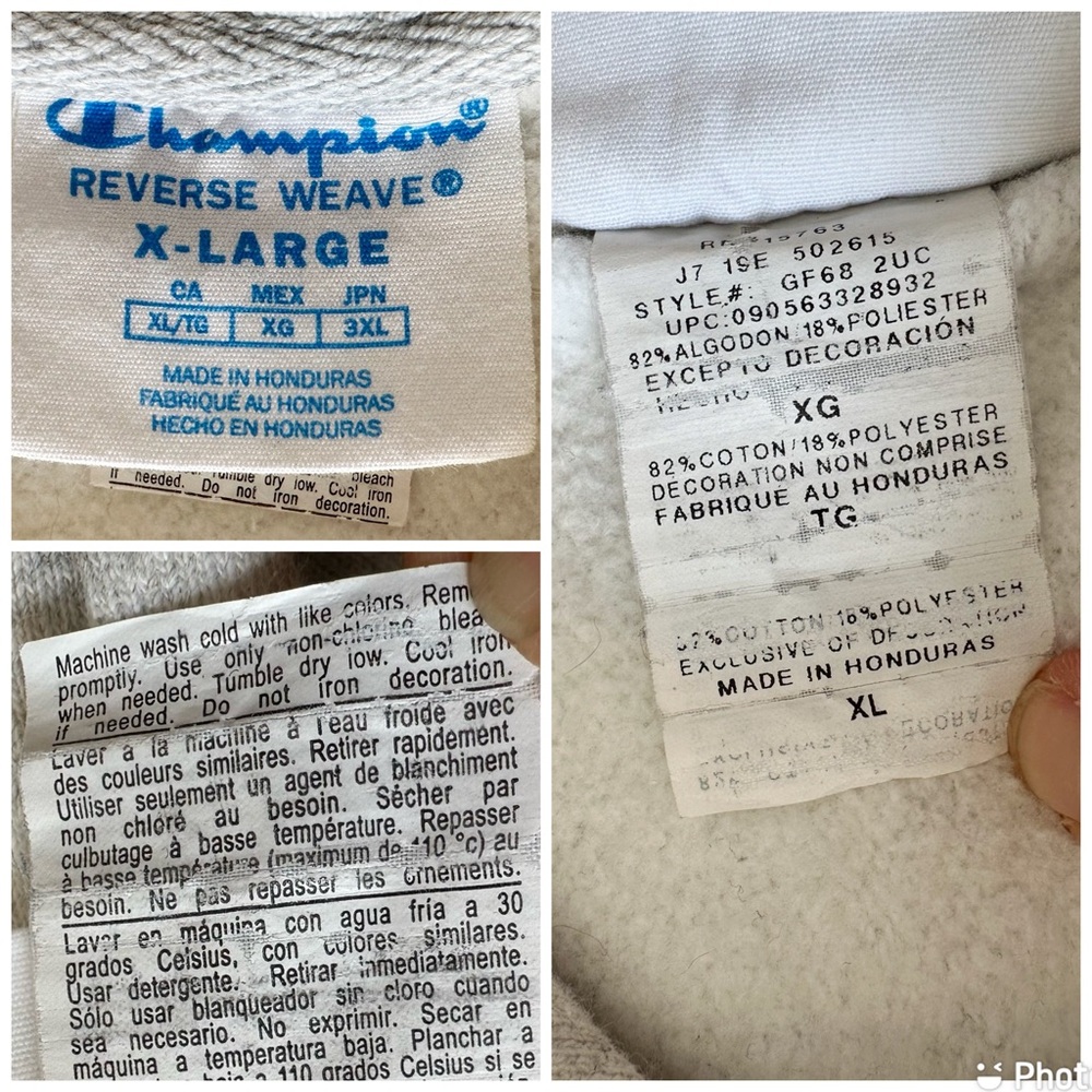 Champion Men’s Reverse Weave Old English Spell Out Hoodie, size Extra Large - Picture 16 of 16